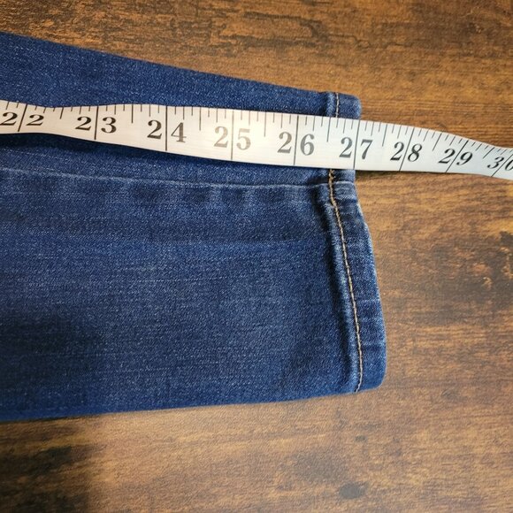 WHBM Jeans Size 4 The Skinny Ankle Cargo Zip Mid Rise Dark Wash Stretch Denim - Picture 8 of 10